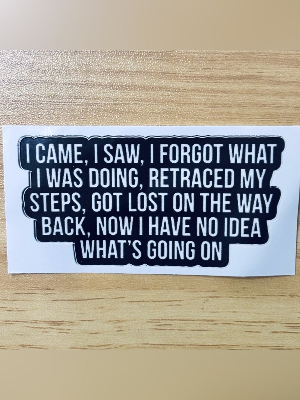 Humorous ADHD Sticker - I think we can all relate. Vinyl 4x3